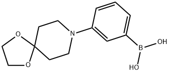 (3-{1,4-二氧杂-8-氮杂螺[4.5]癸-8-基}苯基)硼酸, 2377605-82-6, 结构式