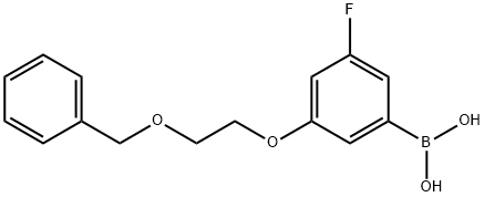 3-[2-(Benzyloxy)ethoxy]-5-fluorophenylboronic acid 化学構造式