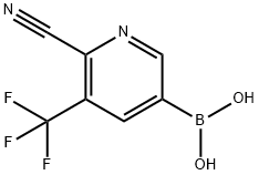 6-Cyano-5-(trifluoromethyl)pyridin-3-ylboronic acid,2377606-68-1,结构式