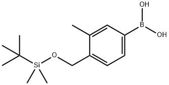 4-(tert-Butyldimethylsilyloxy)methyl-3-methylphenylboronic acid Structure