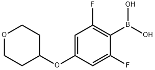 [2,6-Difluoro-4-(oxan-4-yloxy)phenyl]boronic acid Structure