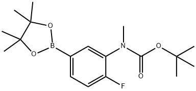 4-Fluoro-3-(N-BOC-N-methylamino)phenylboronic acid pinacol ester Structure