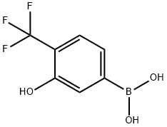 ((3-hydroxy-4-(trifluoroMethyl)phenyl)boronic acid Struktur
