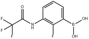 2-Fluoro-3-(trifluoroacetamido)phenylboronic acid 化学構造式