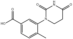 Benzoic acid, 4-methyl-3-(tetrahydro-2,4-dioxo-1(2H)-pyrimidinyl)- Struktur