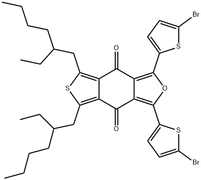 1,3-bis(5-bromothiophen-2-yl)-5,7-bis(2-ethylhexyl)-4H,8Hfuran[3',4':4,5]benzo[1,2-c]thiophene-4,8-dione Structure