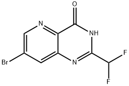 Pyrido[3,2-d]pyrimidin-4(3H)-one, 7-bromo-2-(difluoromethyl)- 化学構造式