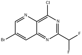 7-溴-4-氯-2-(二氟甲基)吡啶并[3,2-D]嘧啶, 2377656-18-1, 结构式