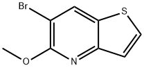 6-溴-5-甲氧基噻吩并[3,2-B]吡啶 结构式