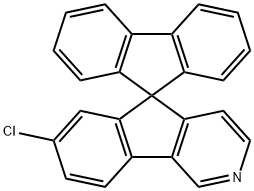 7'-chlorospiro[fluorene-9,5'-indeno[1,2-c]pyridine 结构式