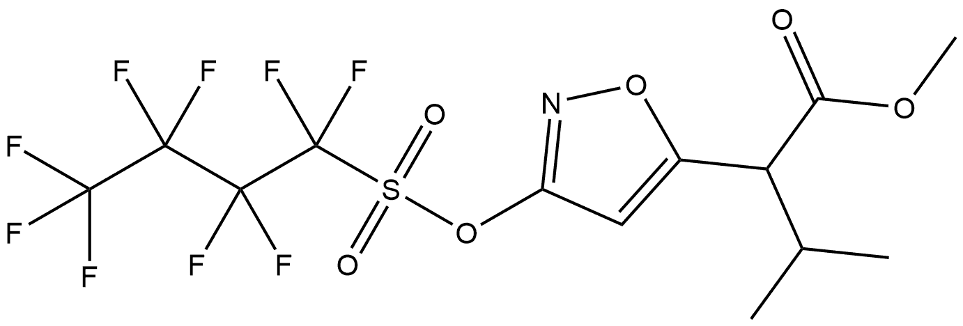 5-Isoxazoleacetic acid, α-(1-methylethyl)-3-[[(1,1,2,2,3,3,4,4,4-nonafluorobutyl)sulfonyl]oxy]-, methyl ester Structure