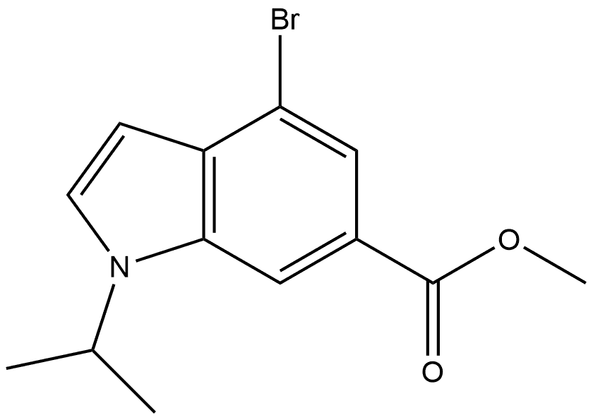 Methyl 4-bromo-1-(1-methylethyl)-1H-indole-6-carboxylate Struktur