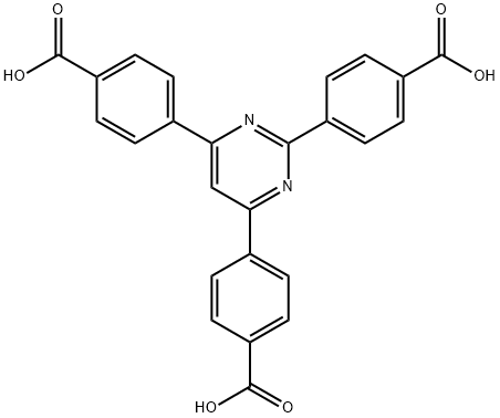 Benzoic acid, 4-[2,6-bis(4-carboxyphenyl)-4-pyrimidinyl]- Struktur