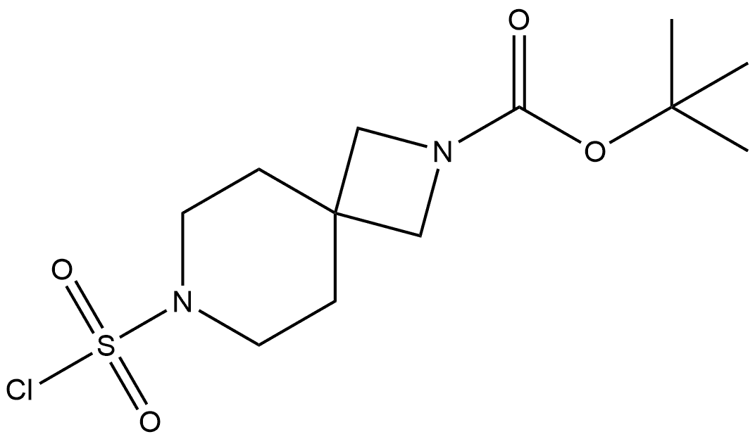 tert-Butyl 7-(chlorosulfonyl)-2,7-diazaspiro[3.5]nonane-2-carboxylate Structure