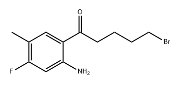 1-Pentanone, 1-(2-amino-4-fluoro-5-methylphenyl)-5-bromo- 化学構造式