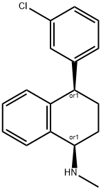 1-Naphthalenamine, 4-(3-chlorophenyl)-1,2,3,4-tetrahydro-N-methyl-, (1R,4R)-rel- Struktur