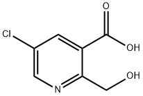 5-Chloro-2-(hydroxymethyl)-3-pyridinecarboxylic acid Structure