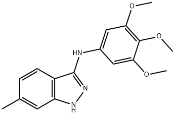 1H-Indazol-3-amine, 6-methyl-N-(3,4,5-trimethoxyphenyl)- Structure