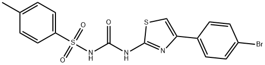 Benzenesulfonamide, N-[[[4-(4-bromophenyl)-2-thiazolyl]amino]carbonyl]-4-methyl- Struktur