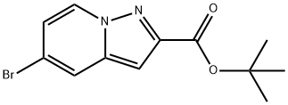 Pyrazolo[1,5-a]pyridine-2-carboxylic acid, 5-bromo-, 1,1-dimethylethyl ester 结构式