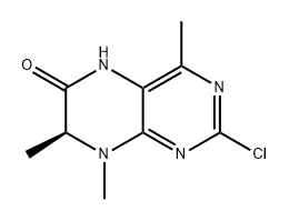 6(5H)-Pteridinone, 2-chloro-7,8-dihydro-4,7,8-trimethyl-, (7S)- Struktur