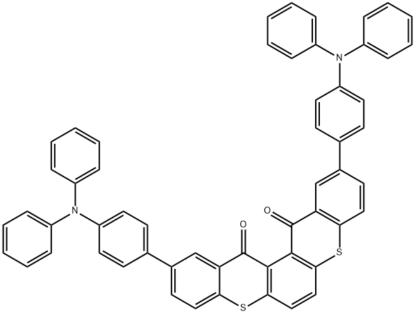 Benzo[5,6]thiopyrano[3,2-a]thioxanthene-13,14-dione, 2,11-bis[4-(diphenylamino)phenyl]- 结构式