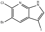 5-Bromo-6-chloro-3-iodo-1H-pyrrolo[2,3-b]pyridine Structure