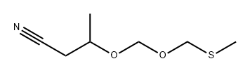 Butanenitrile, 3-[[(methylthio)methoxy]methoxy]- Structure