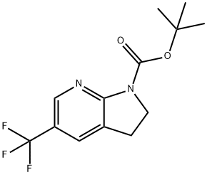 5-(Trifluoromethyl)-2,3-dihydropyrrolo[2,3-b]pyridine, N1-BOC protected,2379918-60-0,结构式