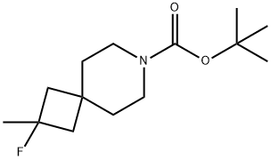 7-Azaspiro[3.5]nonane-7-carboxylic acid, 2-fluoro-2-methyl-, 1,1-dimethylethyl ester Structure