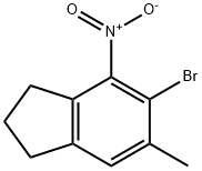 5-溴-6-甲基-4-硝基-2,3-二氢-1H-茚, 2380270-11-9, 结构式