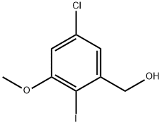 5-Chloro-2-iodo-3-methoxybenzenemethanol 结构式