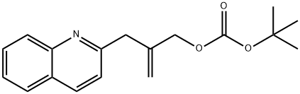 Carbonic acid, 1,1-dimethylethyl 2-(2-quinolinylmethyl)-2-propen-1-yl ester Struktur