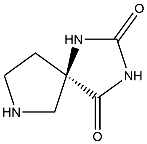 (5R)-1,3,7-triazaspiro[4.4]nonane-2,4-dione Struktur