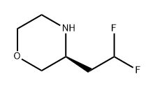 Morpholine, 3-(2,2-difluoroethyl)-, (3S)- Struktur