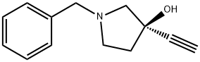 3-Pyrrolidinol, 3-ethynyl-1-(phenylmethyl)-, (3R)- Structure