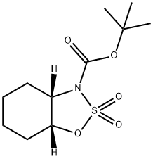 3H-?1,?2,?3-?Benzoxathiazole-?3-?carboxylic acid, hexahydro-?, 1,?1-?dimethylethyl ester, 2,?2-?dioxide, (3aS,?7aR)?- Structure