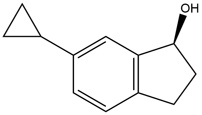 (S)-6-Cyclopropyl-2,3-dihydro-1H-inden-1-ol Struktur