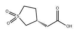 3-Thiopheneacetic acid, tetrahydro-, 1,1-dioxide, (3S)- 化学構造式