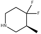 Piperidine, 4,4-difluoro-3-methyl-, (3S)- 化学構造式