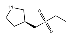 (S)-3-[(乙基磺酰基)甲基]吡咯烷, 2381616-15-3, 结构式