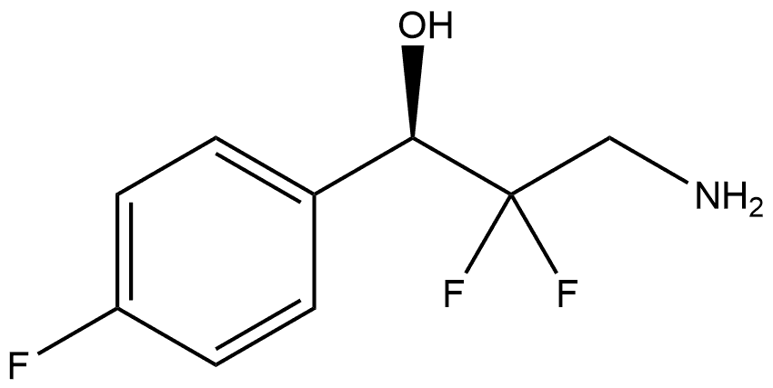 (R)-3-Amino-2,2-difluoro-1-(4-fluorophenyl)propan-1-ol Struktur