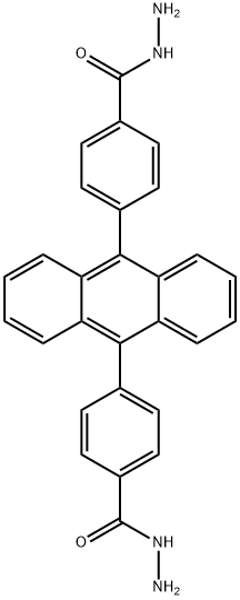 Benzoic acid, 4,4'-(9,10-anthracenediyl)bis-, hydrazide,2382010-56-0,结构式