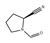 2-Pyrrolidinecarbonitrile, 1-formyl-, (2S)- Structure