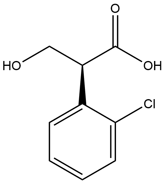 Benzeneacetic acid, 2-chloro-α-(hydroxymethyl)-, (αS)- Structure