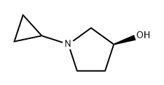 3-Pyrrolidinol, 1-cyclopropyl-, (3S)- Structure