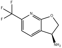 (3S)-6-(trifluoromethyl)-2,3-dihydrofuro[2,3-b]pyridin-3-amine Struktur