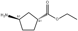 Cyclopentanecarboxylic acid,3-amino-,ethyl ester,(1R,3R)- Structure