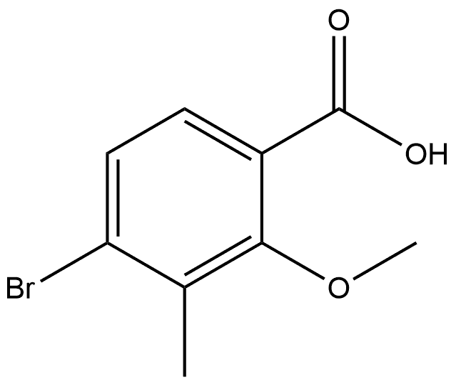 4-Bromo-2-methoxy-3-methylbenzoic acid,2382895-21-6,结构式