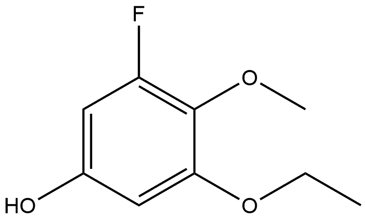 3-Ethoxy-5-fluoro-4-methoxyphenol 结构式